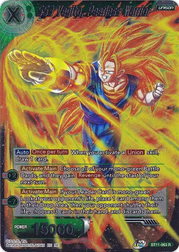 SS3 Vegito, Peerless Warrior (Silver Foil) (BT11-063) — card price