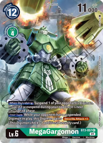 MegaGargomon (Tamer's Card Set 1) (BT3-057 R), Release Special Booster 1.0 — Digimon card price