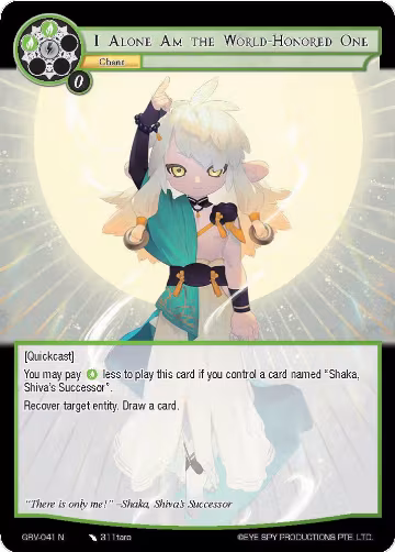 I Alone Am the World-Honored One (GRV-041), Game of Gods: Revolution — Force of Will card price