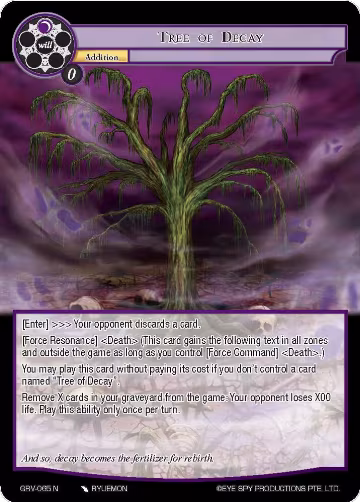 Tree of Decay (GRV-065), Game of Gods: Revolution — Force of Will card price