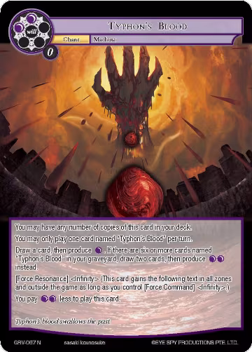 Typhon's Blood (GRV-067), Game of Gods: Revolution — Force of Will card price