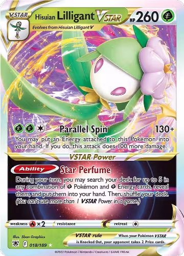 Hisuian Lilligant VSTAR (018/189), Astral Radiance — Pokémon card price