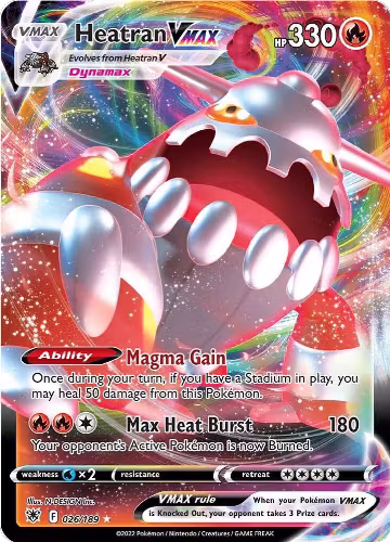 Heatran VMAX (026/189), Astral Radiance — Pokémon card price