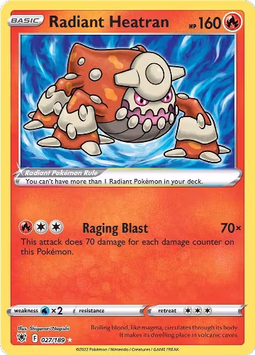 Radiant Heatran (027/189), Astral Radiance — Pokémon card price