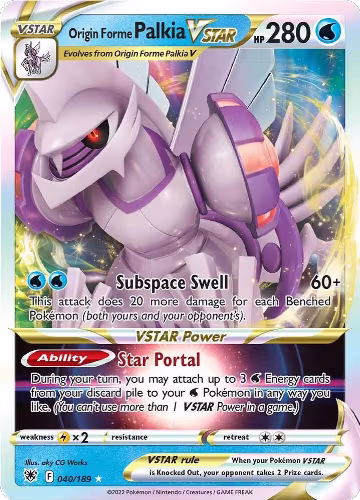 Origin Forme Palkia VSTAR (040/189), Astral Radiance — Pokémon card price