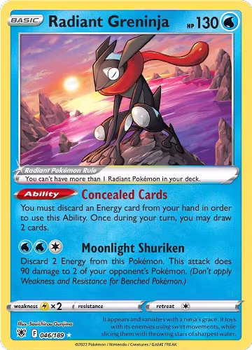 Radiant Greninja (046/189), Astral Radiance — Pokémon card price