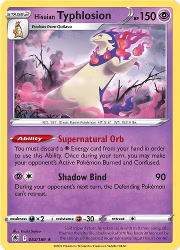 Hisuian Typhlosion (052/189), Astral Radiance — Pokémon card price