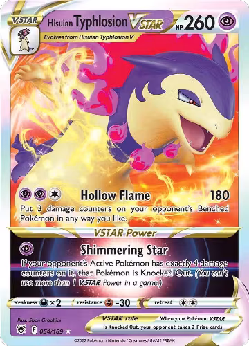 Hisuian Typhlosion VSTAR (054/189), Astral Radiance — Pokémon card price