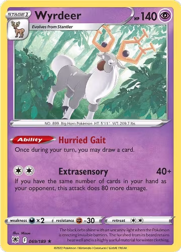 Wyrdeer (069/189), Astral Radiance — Pokémon card price