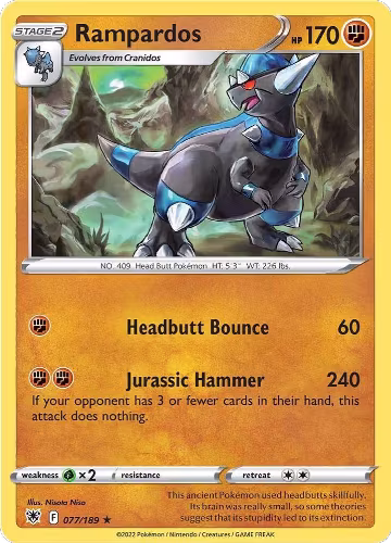 Rampardos (077/189), Astral Radiance — Pokémon card price