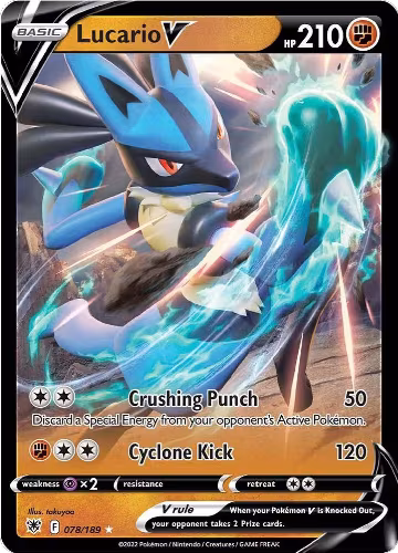 Lucario V (078/189), Astral Radiance — Pokémon card price