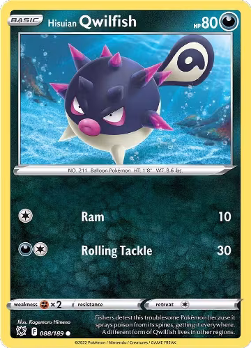 Hisuian Qwilfish (88) (088/189), Astral Radiance — Pokémon card price