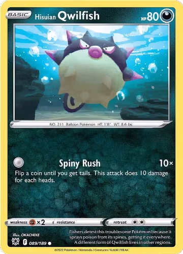 Hisuian Qwilfish (89) (089/189), Astral Radiance — Pokémon card price