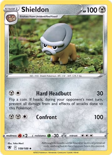 Shieldon (109/189), Astral Radiance — Pokémon card price