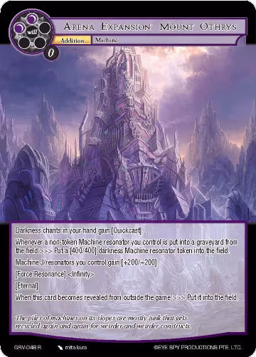 Arena Expansion: Mount Othrys (GRV-048), Game of Gods: Revolution — Force of Will card price