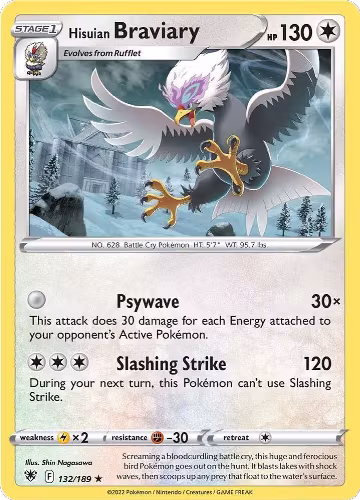 Hisuian Braviary (132/189), Astral Radiance — Pokémon card price
