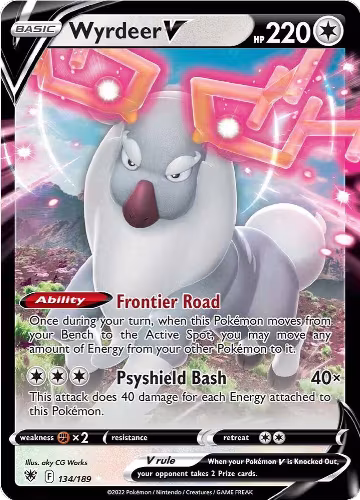 Wyrdeer V (134/189), Astral Radiance — Pokémon card price