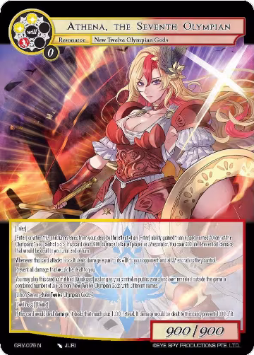 Athena, the Seventh Olympian (GRV-076), Game of Gods: Revolution — Force of Will card price