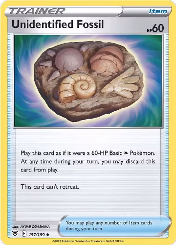 Unidentified Fossil (157/189), Astral Radiance — Pokémon card price