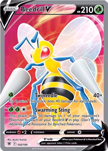 Beedrill V (Full Art) (160/189), Astral Radiance — Pokémon card price