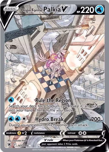 Origin Forme Palkia V (Alternate Full Art) (167/189), Astral Radiance — Pokémon card price