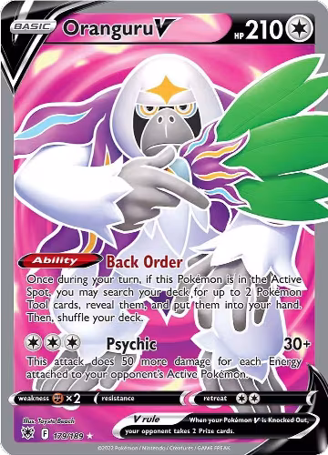 Oranguru V (Full Art) (179/189), Astral Radiance — Pokémon card price