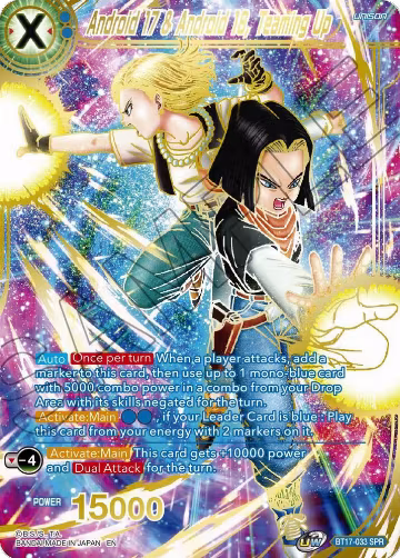 Android 17 & Android 18, Teaming Up (SPR) (BT17-033), Ultimate Squad — DB Super card price