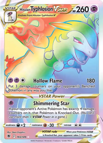 Hisuian Typhlosion VSTAR (Secret) (193/189), Astral Radiance — Pokémon card price