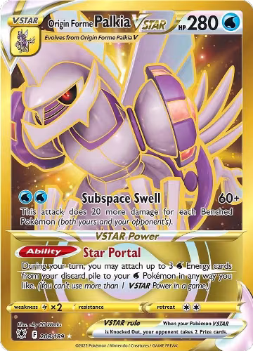 Origin Forme Palkia VSTAR (Secret) (208) (208/189), Astral Radiance — Pokémon card price