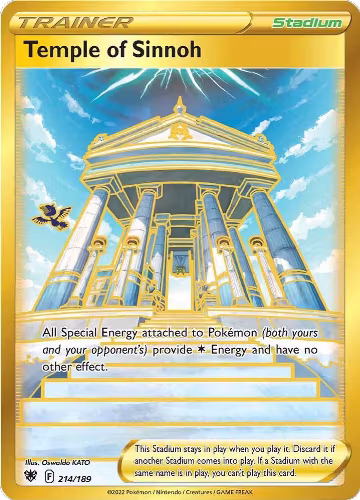 Temple of Sinnoh (Secret) (214/189), Astral Radiance — Pokémon card price