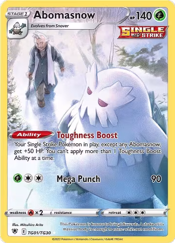 Abomasnow (TG01/TG30), Astral Radiance Trainer Gallery — Pokémon card price