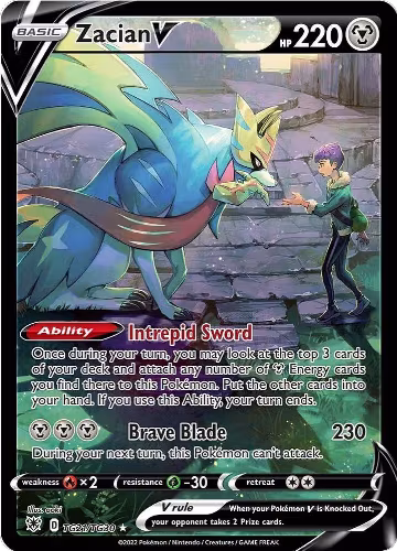 Zacian V (TG21/TG30), Astral Radiance Trainer Gallery — Pokémon card price