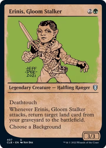 Erinis, Gloom Stalker (Showcase) (407), Commander Legends: Battle for Baldur's Gate — Magic card price