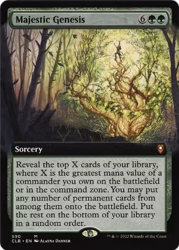 Majestic Genesis (Extended Art) (590), Commander Legends: Battle for Baldur's Gate — Magic card price