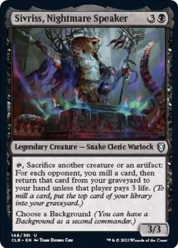 Sivriss, Nightmare Speaker (148), Commander Legends: Battle for Baldur's Gate — Magic card price