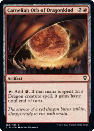 Carnelian Orb of Dragonkind (166), Commander Legends: Battle for Baldur's Gate — Magic card price