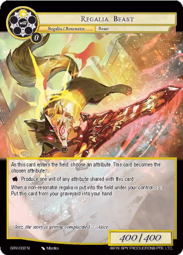 Regalia Beast (GRV-002), Game of Gods: Revolution — Force of Will card price