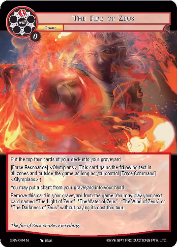 The Fire of Zeus (GRV-024), Game of Gods: Revolution — Force of Will card price