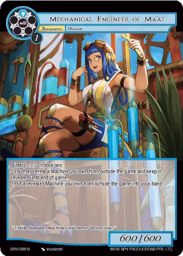 Mechanical Engineer of Ma'at (GRV-028), Game of Gods: Revolution — Force of Will card price
