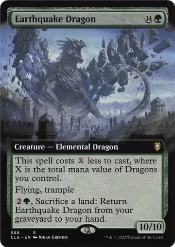 Earthquake Dragon (Extended Art) (588), Commander Legends: Battle for Baldur's Gate — Magic card price