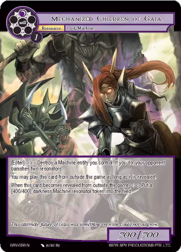 Mechanized Children of Gaia (GRV-056), Game of Gods: Revolution — Force of Will card price