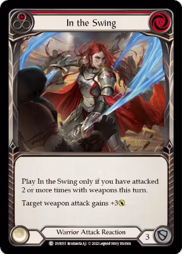 In the Swing (DVR015), Classic Battles: Rhinar vs Dorinthea — Flesh & Blood card price