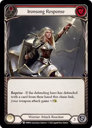 Ironsong Response (DVR016), Classic Battles: Rhinar vs Dorinthea — Flesh & Blood card price