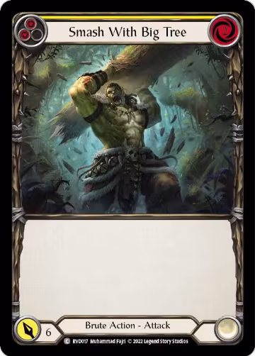 Smash With Big Tree (RVD017), Classic Battles: Rhinar vs Dorinthea — Flesh & Blood card price
