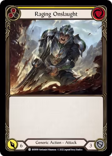 Raging Onslaught (RVD019), Classic Battles: Rhinar vs Dorinthea — Flesh & Blood card price