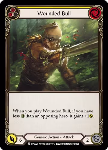 Wounded Bull (RVD020), Classic Battles: Rhinar vs Dorinthea — Flesh & Blood card price