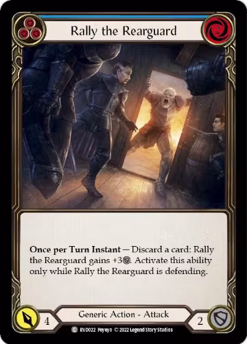Rally the Rearguard (RVD022), Classic Battles: Rhinar vs Dorinthea — Flesh & Blood card price