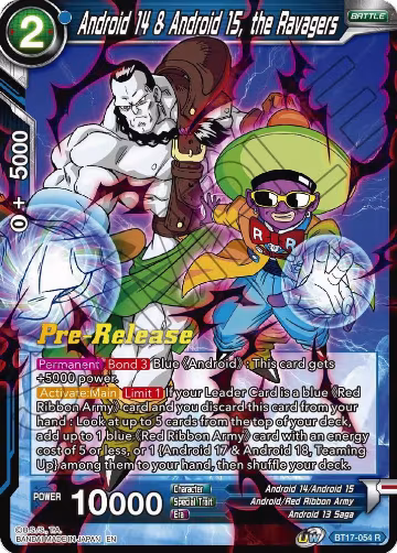 Android 14 & Android 15, the Ravagers (BT17-054), Ultimate Squad Pre-Release Cards — DB Super card price