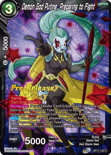Demon God Putine, Preparing to Fight (BT17-120), Ultimate Squad Pre-Release Cards — DB Super card price