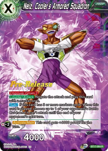 Neiz, Cooler's Armored Squadron (BT17-064), Ultimate Squad Pre-Release Cards — DB Super card price